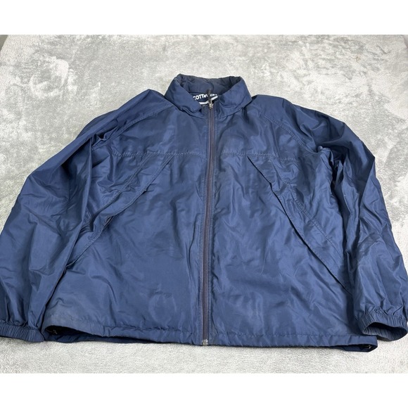 SCOTTeVEST Pack Windbreaker Jacket Men's Size XL Blue Full Zip Hidden Pockets - Picture 1 of 11